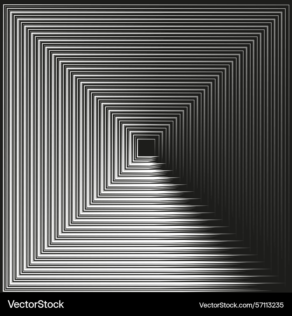 Gradient tunnel form monochrome depth smooth Gradient tunnel form monochrome depth smooth Vector Image