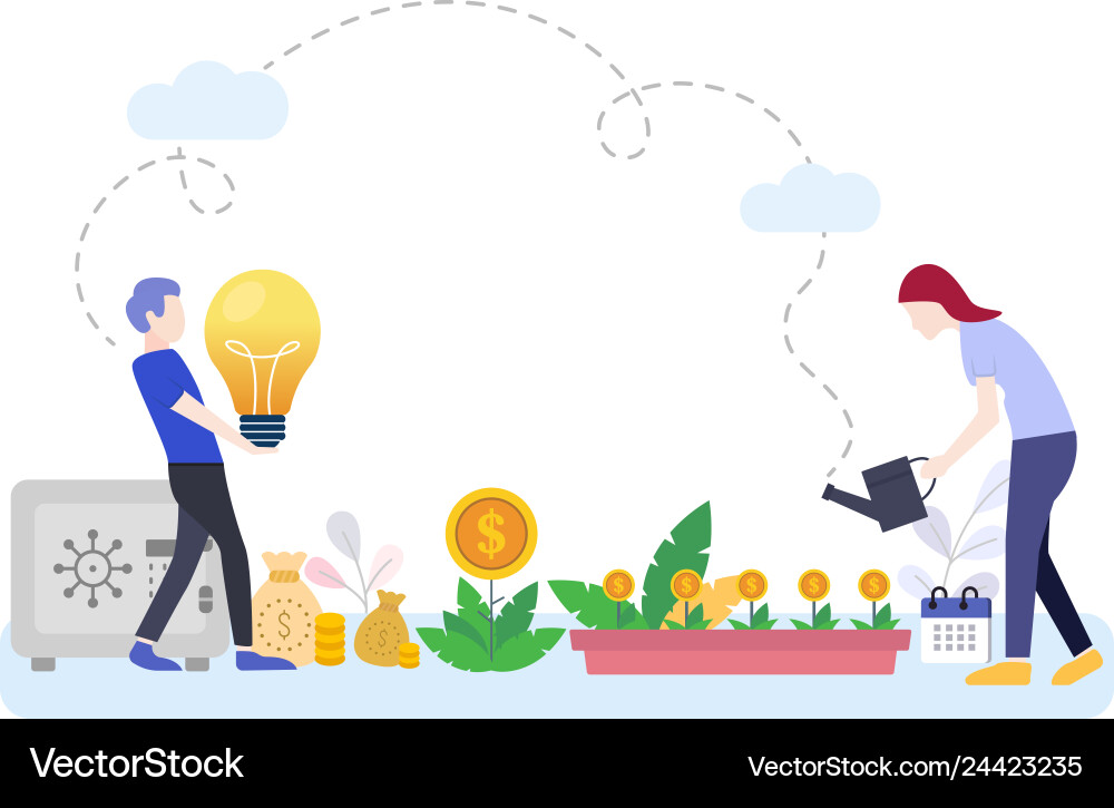 Investment concepts with characters can be used Investment concepts with characters can be used vector image