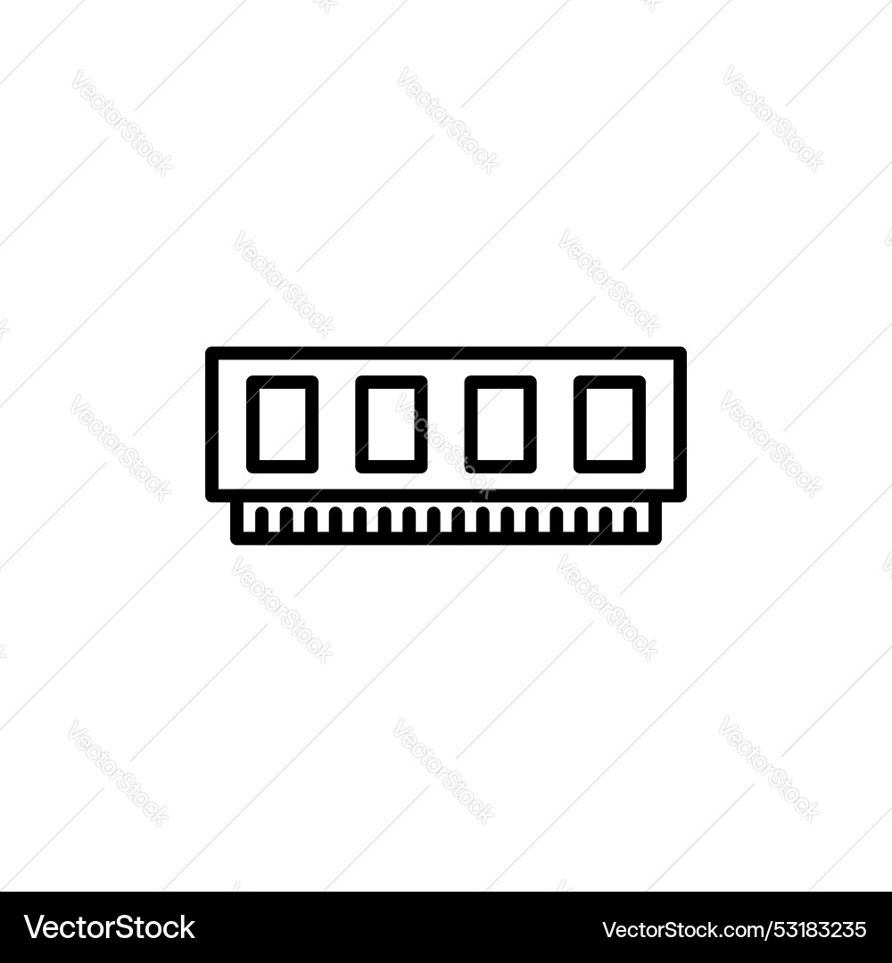 Memory icon isolated on white background Memory icon isolated on white background vector image