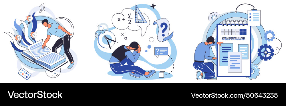 Project management efficient workflow Project management efficient workflow vector image