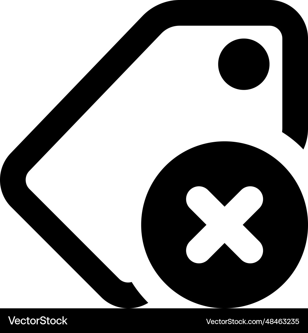 Removing the price tag from a product Vector Image