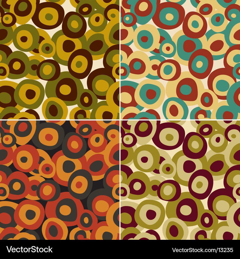 Retro Circles Pattern Vector Image