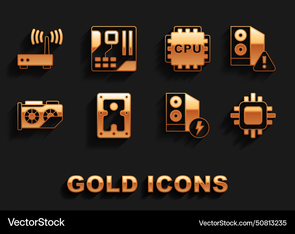 Set hard disk drive hdd case of computer Set hard disk drive hdd case of computer vector image