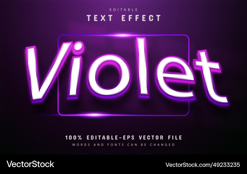 Violet text effect with gradient Violet text effect with gradient vector image