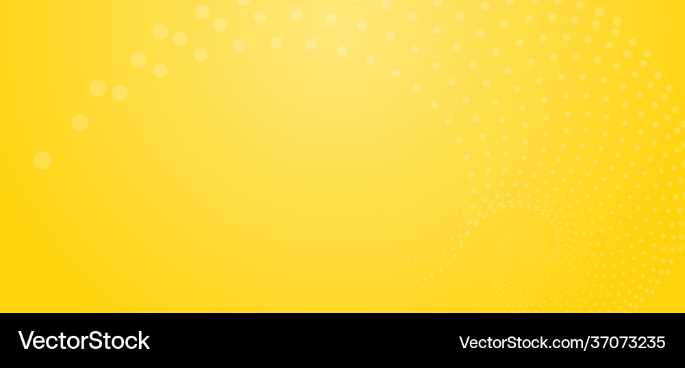 White circular pattern on yellow background Vector Image