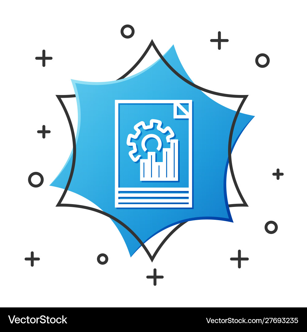 White line document with graph chart icon isolated White line document with graph chart icon isolated vector image