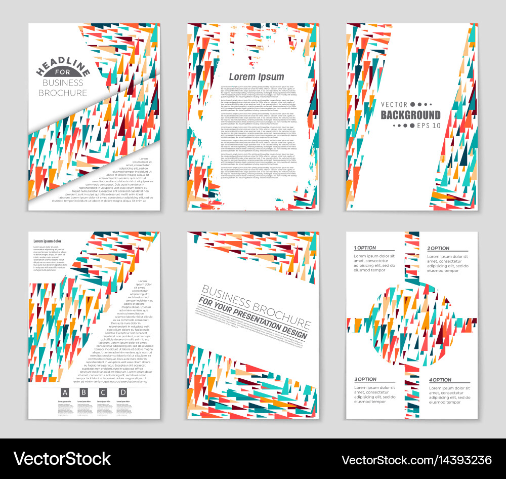 Abstract layout background set for art vector image
