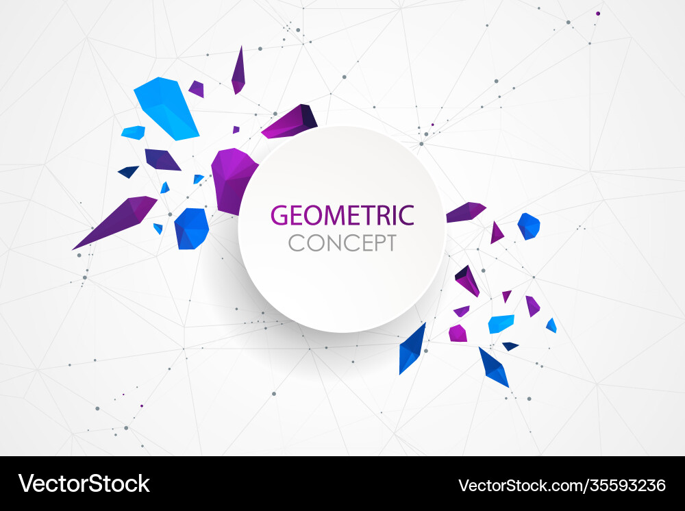 Abstract polygonal background with connecting Vector Image