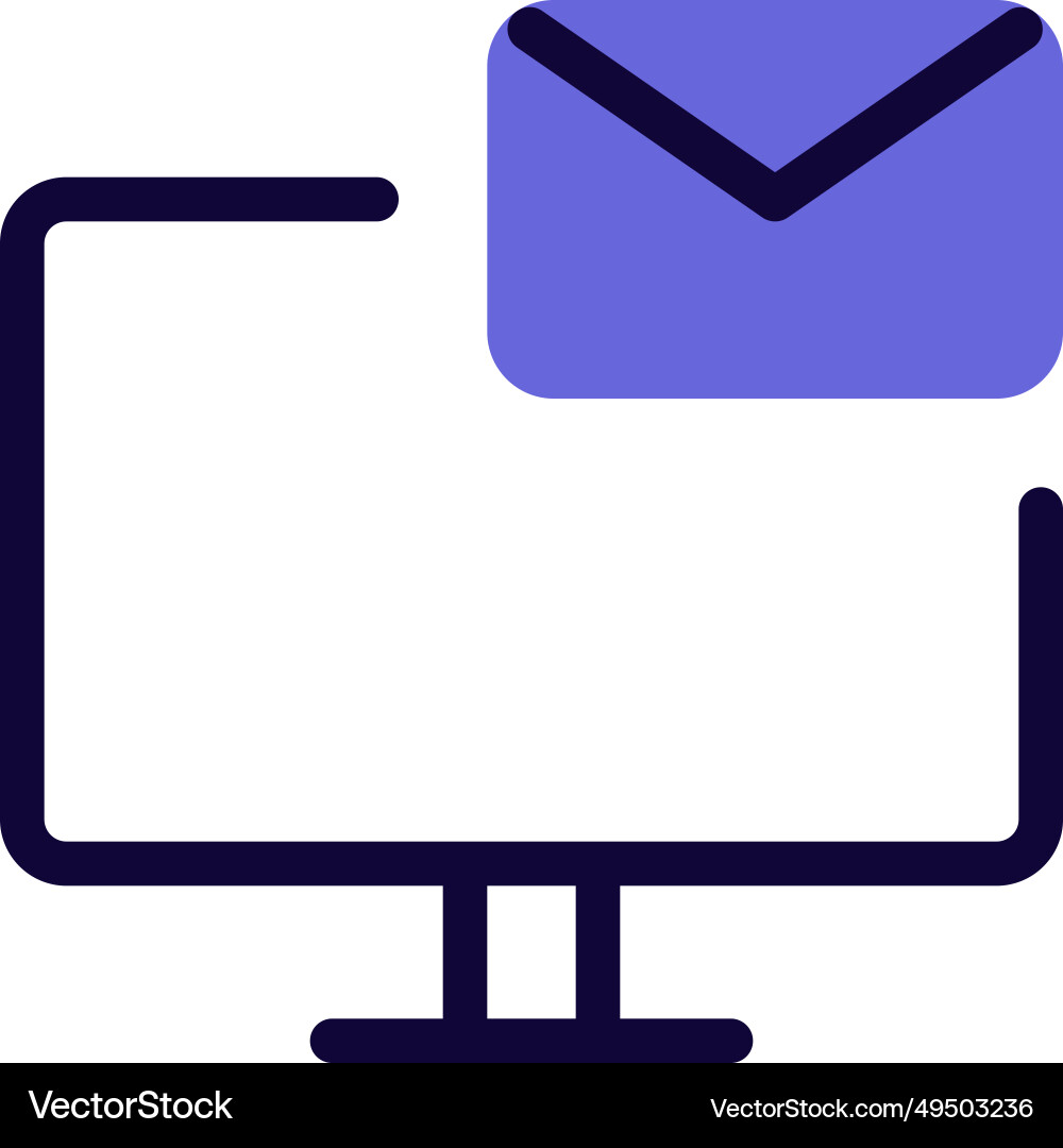 Accessing and managing emails on desktop vector image