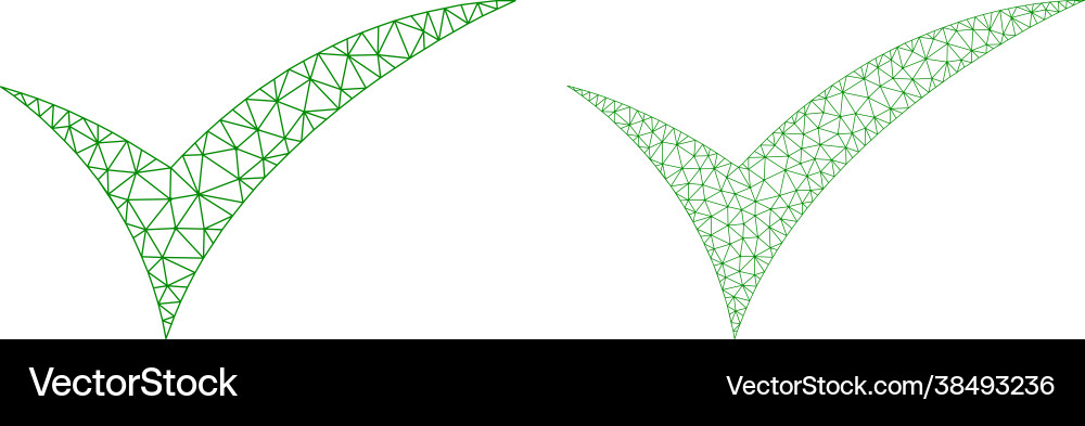 Apply icons - triangular mesh Vector Image