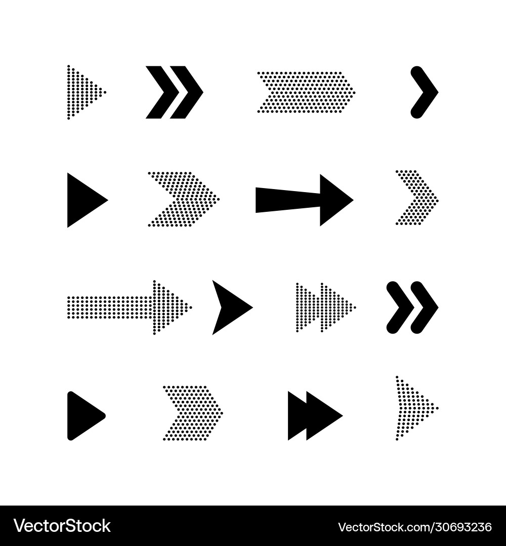 Arrow icons set or button in modern simple Arrow icons set or button in modern simple vector image