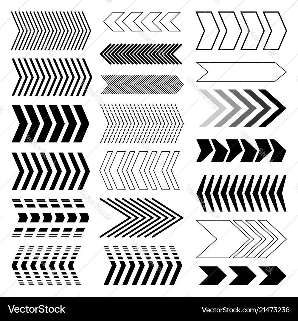 Arrow set modern design linear Arrow set modern design linear vector image