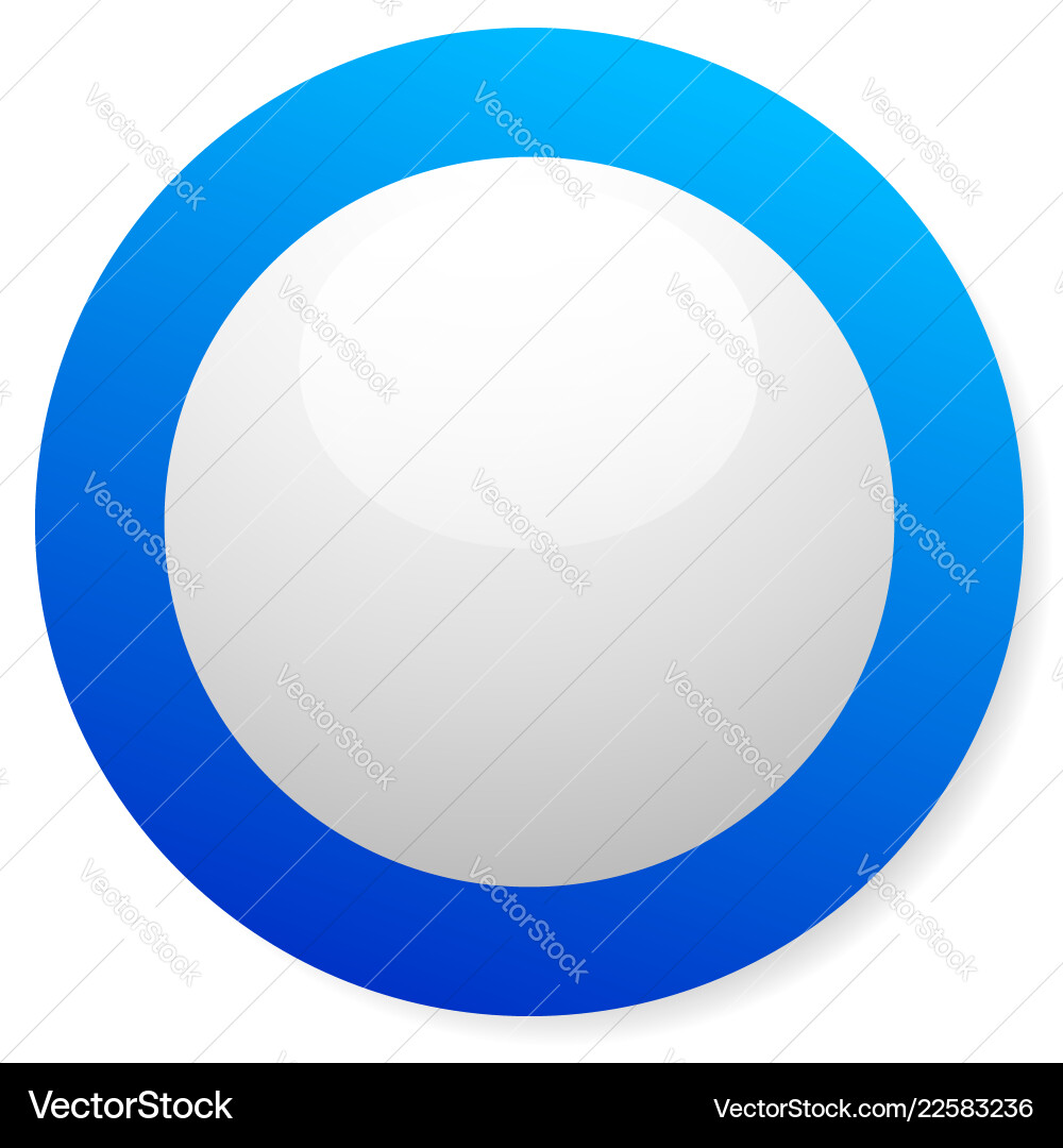 Circle button with blank space and highlight Circle button with blank space and highlight vector image