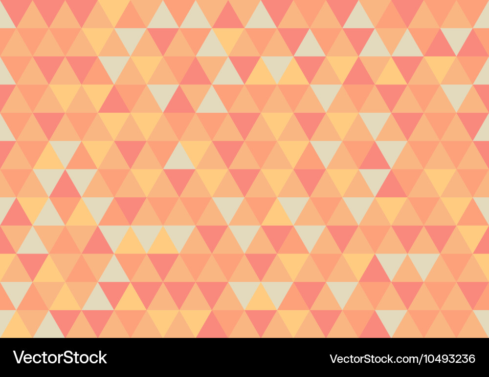 Retro triangle pattern apricot vector image