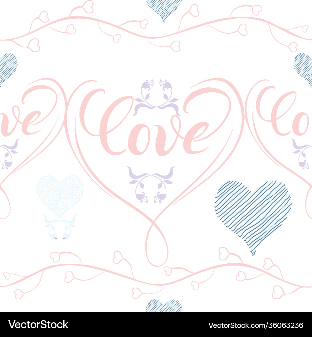 Seamless pattern calligraphic composition Seamless pattern calligraphic composition vector image