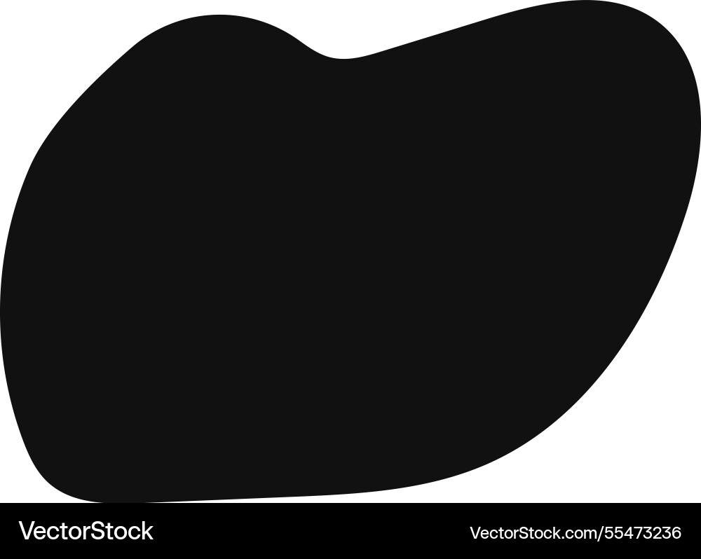 Simple minimal black irregular rounded abstract Simple minimal black irregular rounded abstract vector image
