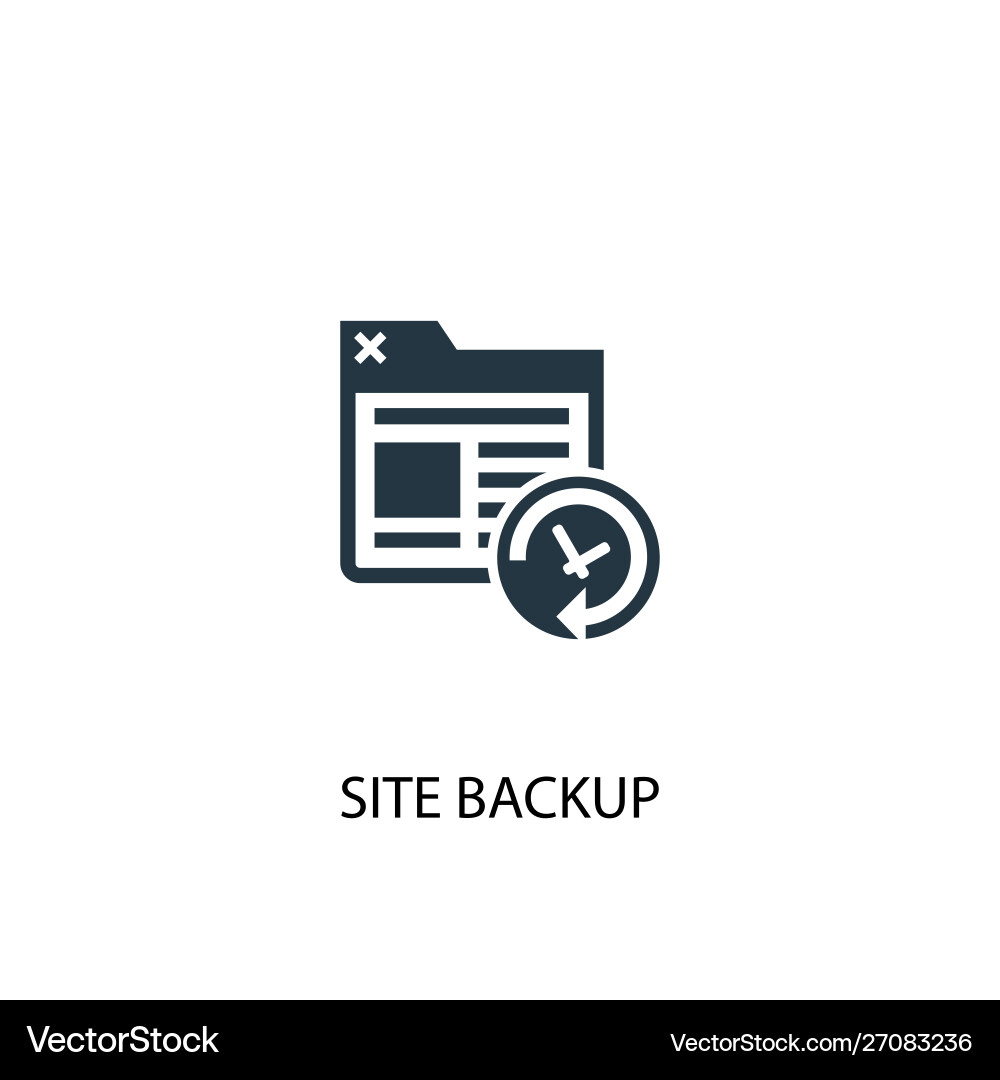 Site backup icon simple element vector image