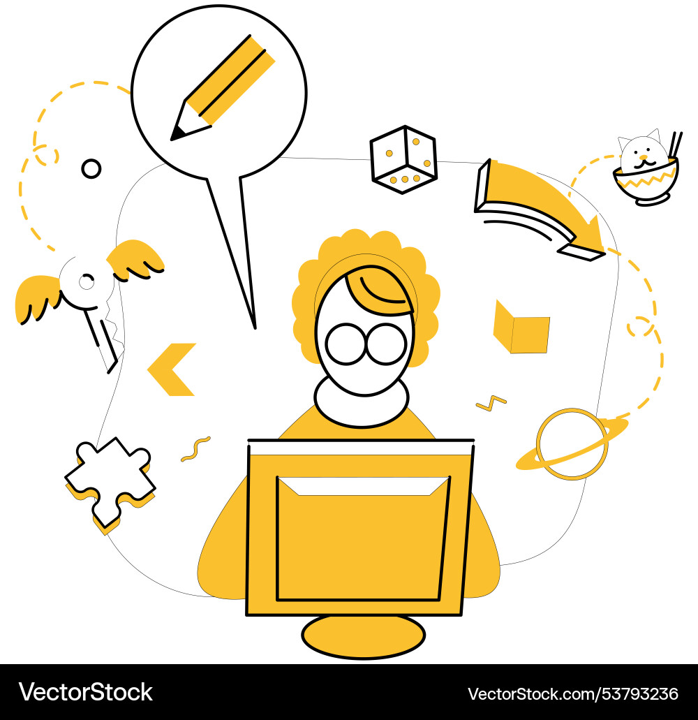 Streamlined project management process with team Streamlined project management process with team vector image