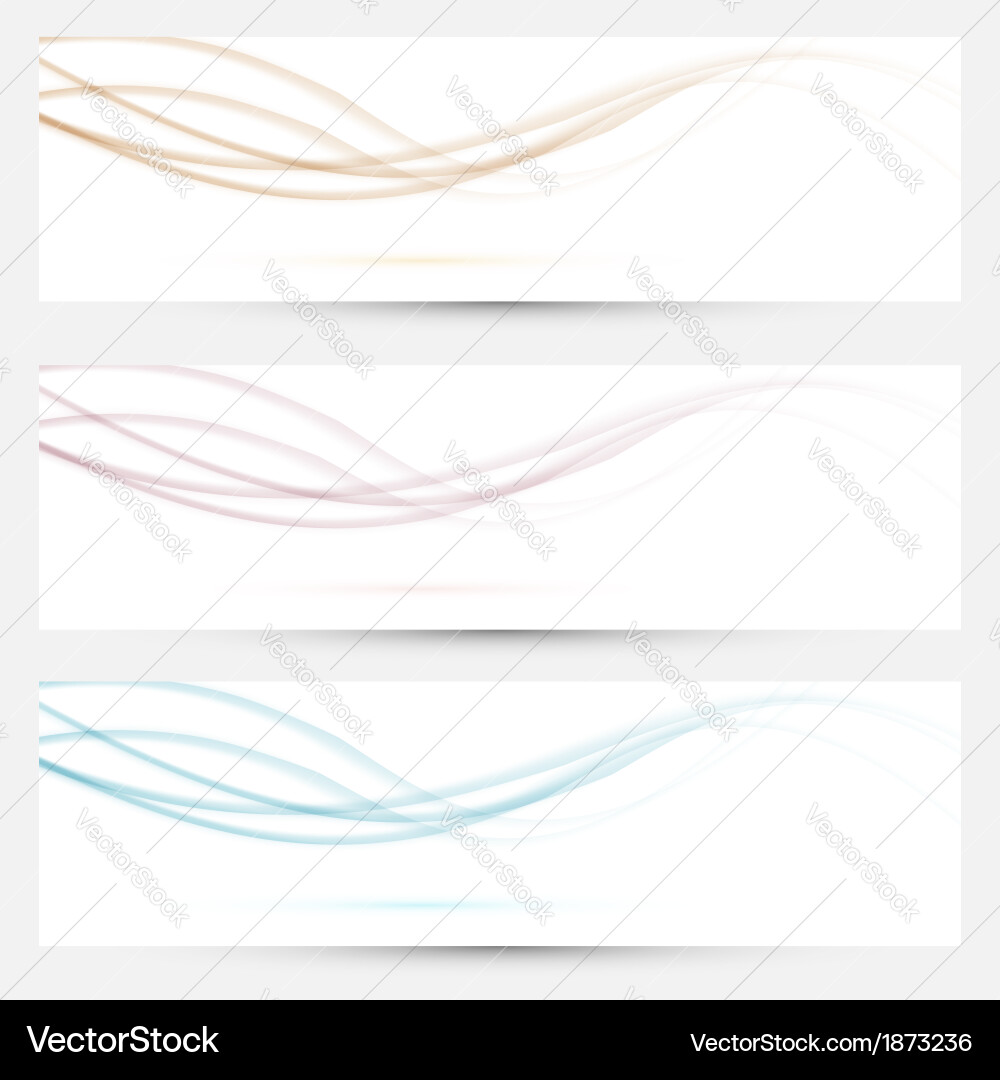 Swoosh Web Headers - Fluid Elements vector image