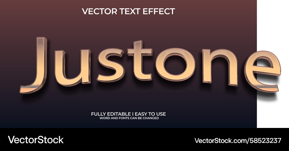 3D Text Effect - Modern Style Vector Image