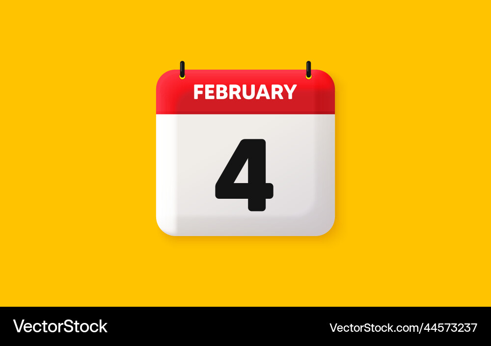 4th day of the month icon event schedule date Vector Image