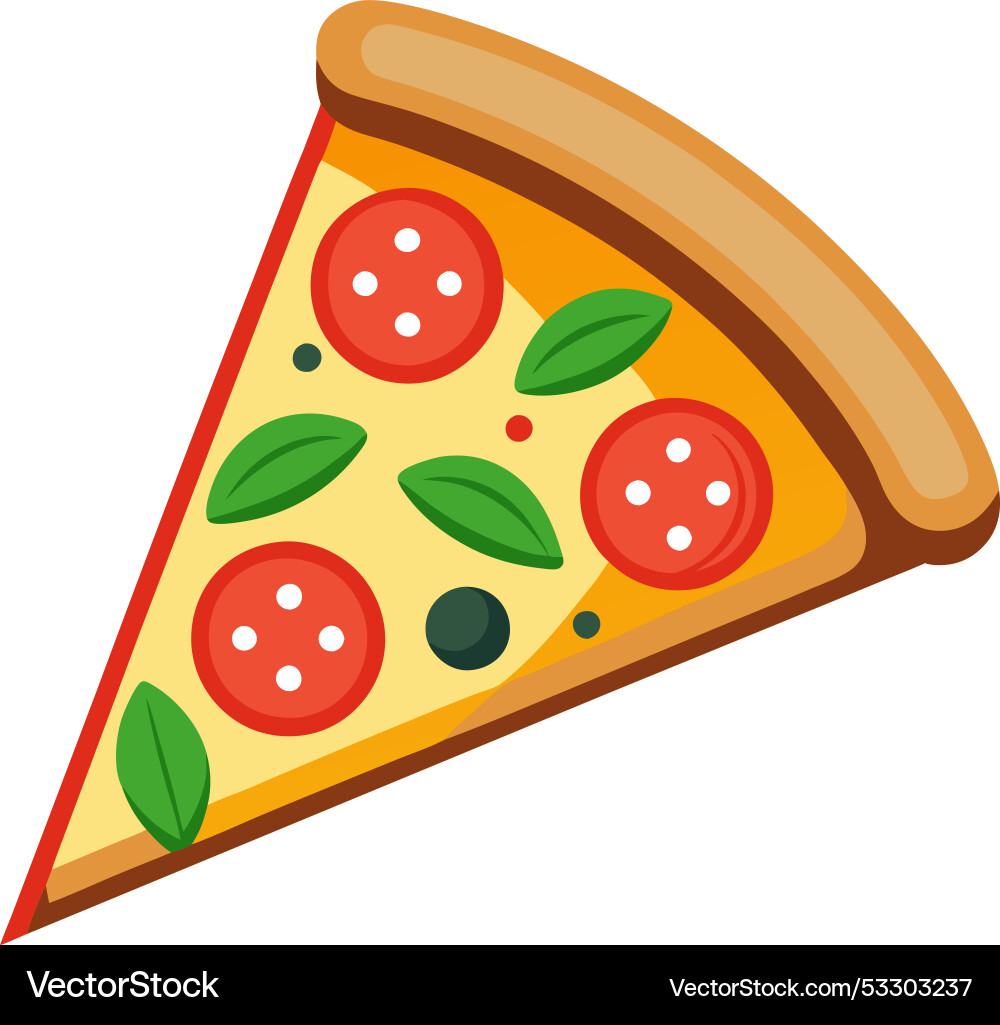 A image depicting slice of pizza Vector Image