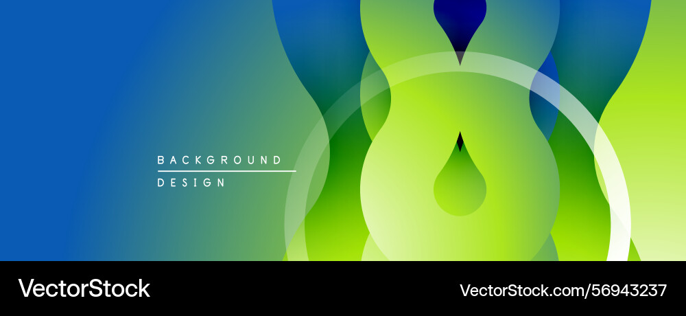 Abstract gradient shapes overlap creating dynamic Vector Image