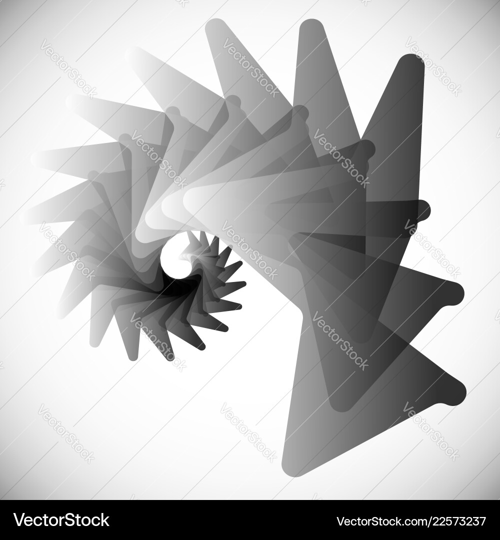 Abstract spiral element with rotated shapes art Abstract spiral element with rotated shapes art Vector Image