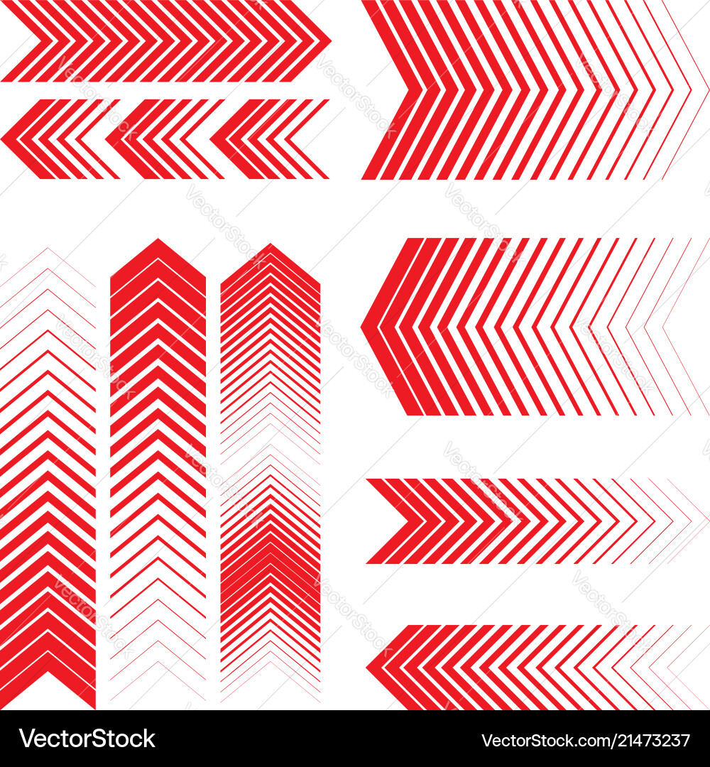 Arrow set modern design linear Arrow set modern design linear Vector Image