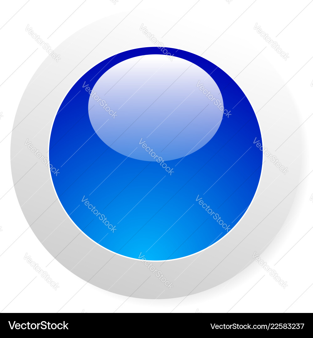 Circle button with blank space and highlight vector image