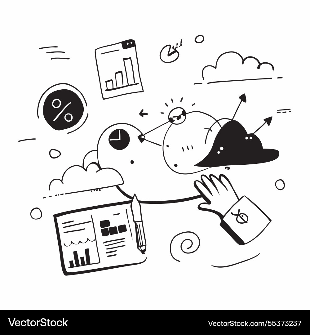 Cloud based analytics and big data Cloud based analytics and big data vector image