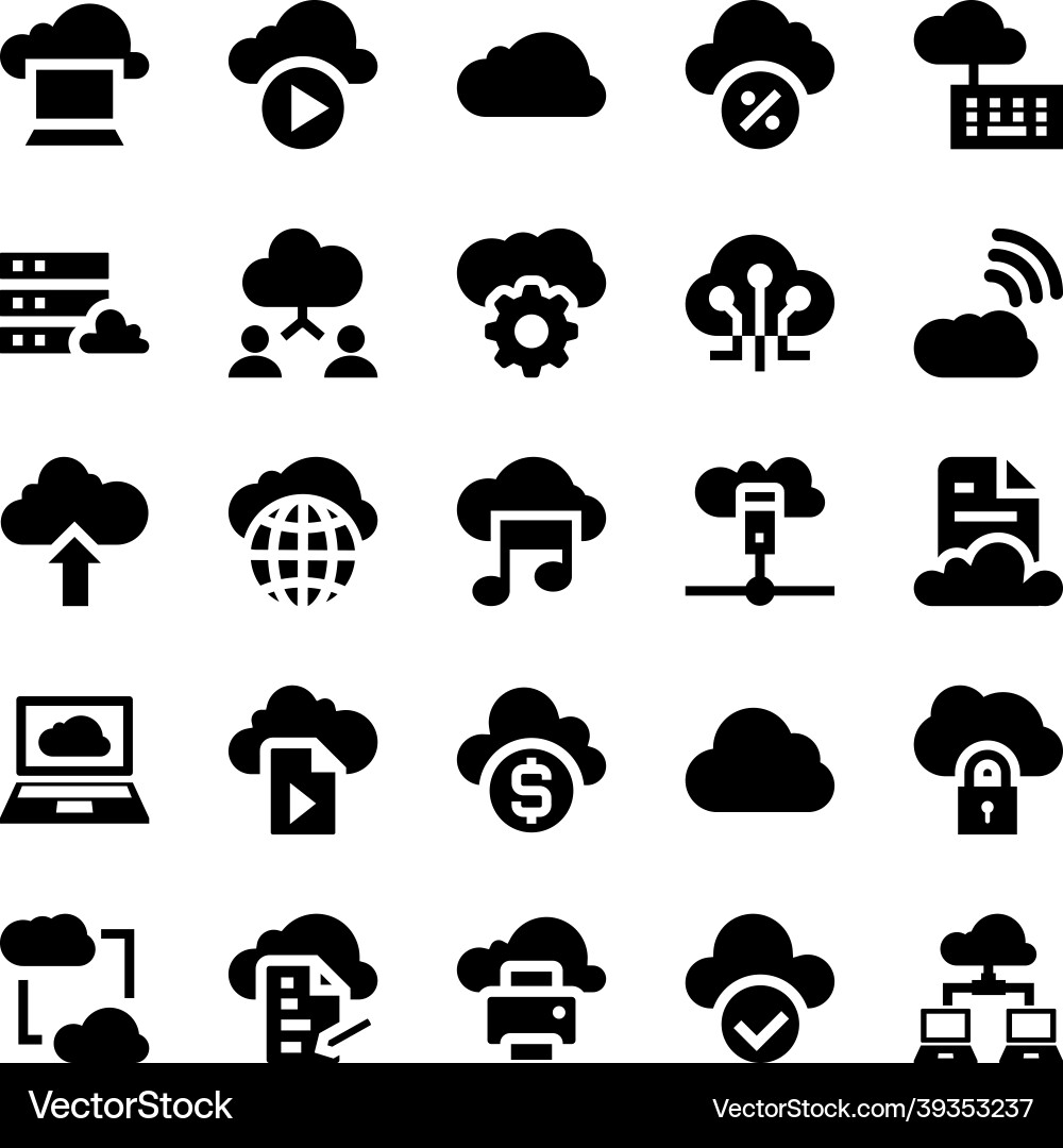 Cloud computing Cloud computing vector image