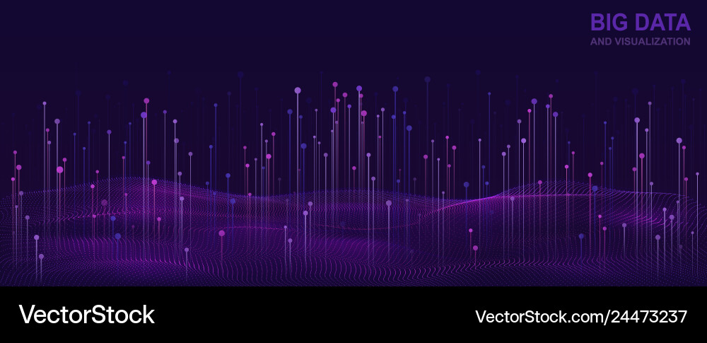 Futuristic Data Flow Visualization vector image