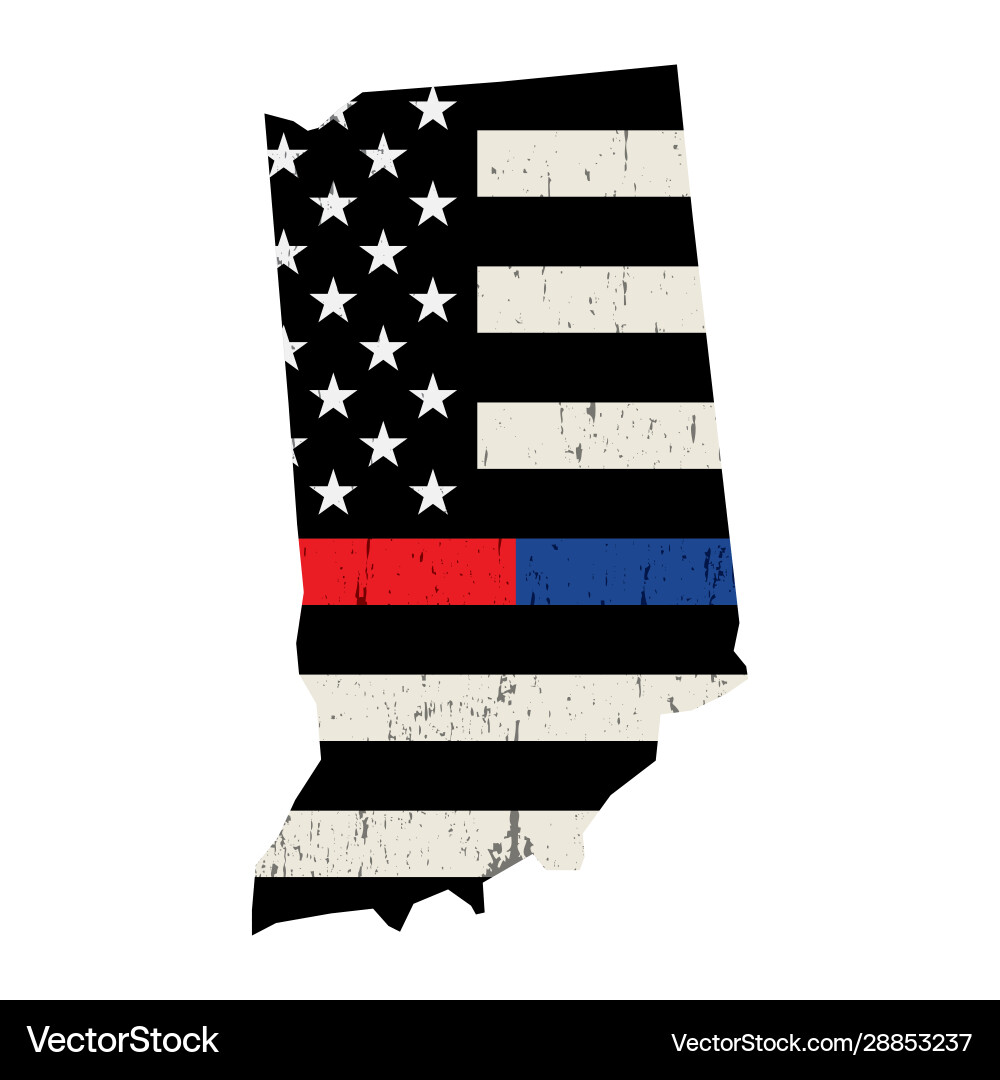 Indiana State Police Support Flag vector image