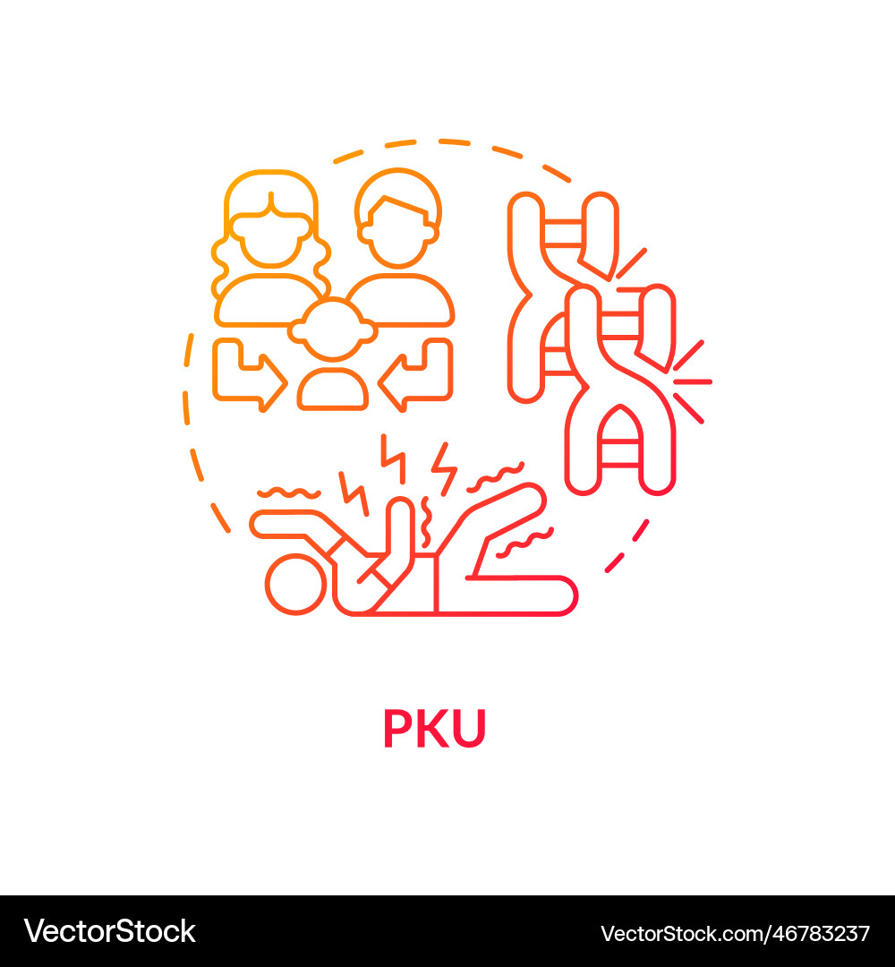 Pku red gradient concept icon Pku red gradient concept icon vector image