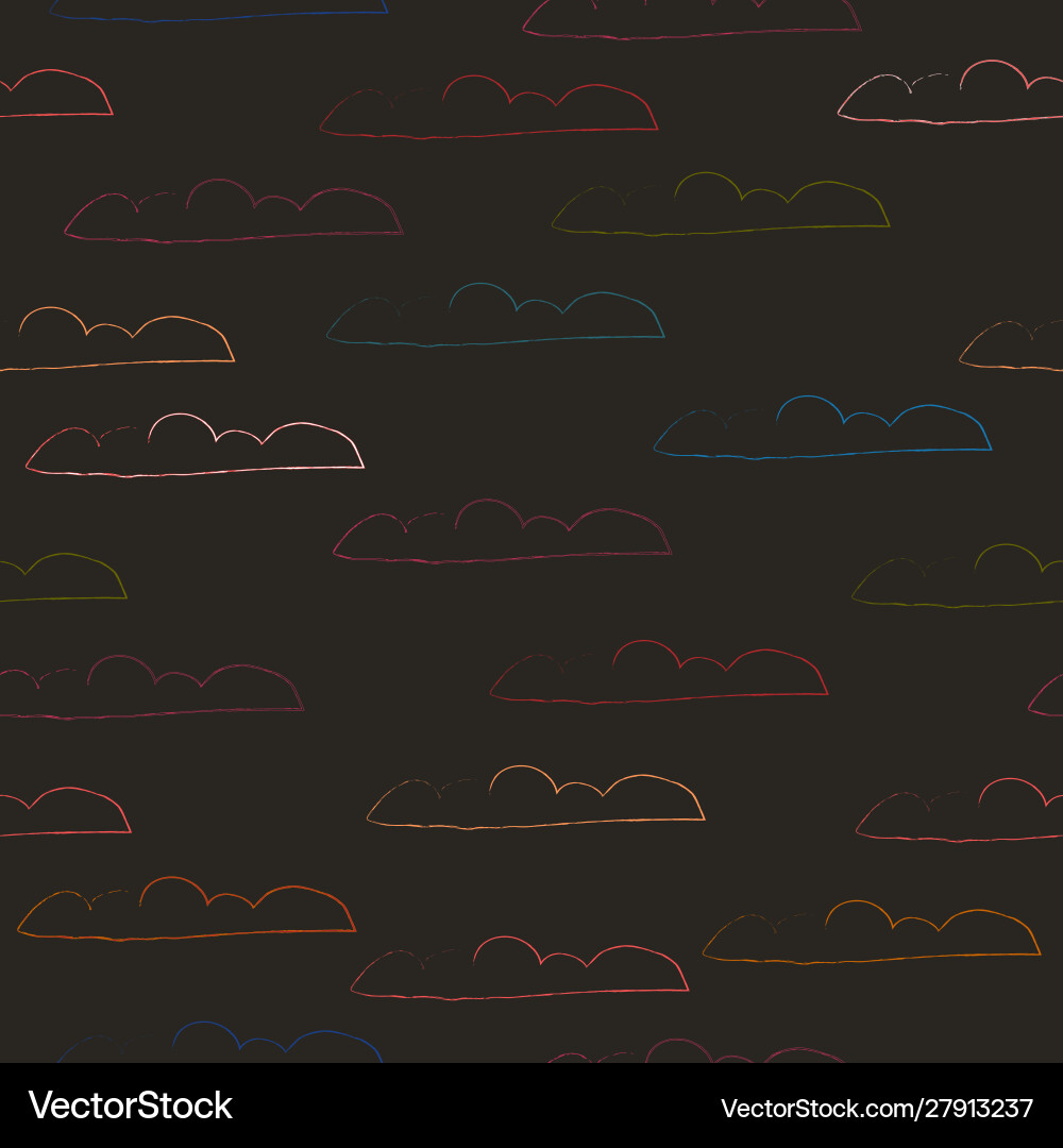 Seamless pattern with clouds scandinavian Seamless pattern with clouds scandinavian vector image