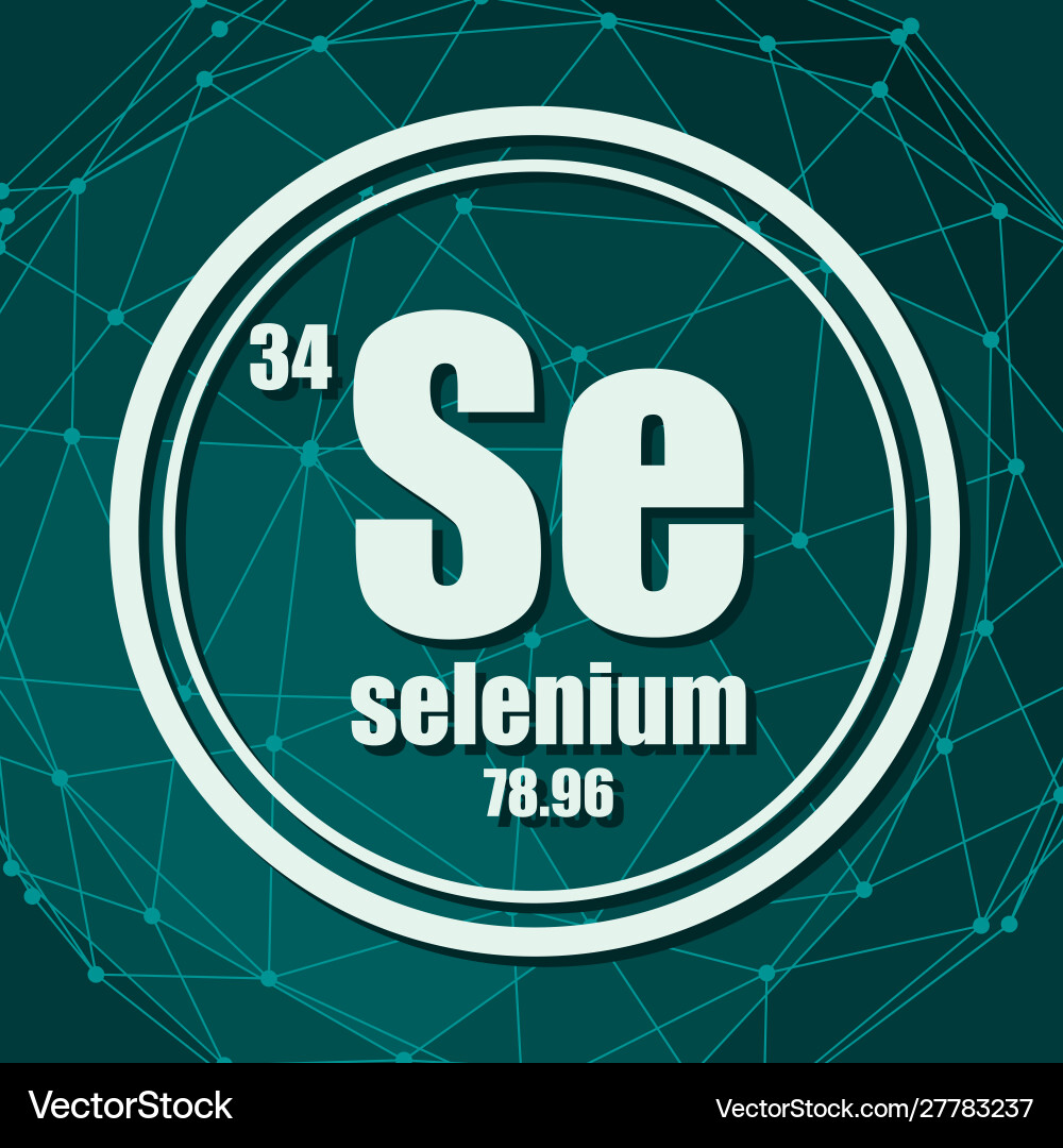 Selenium chemical element vector image