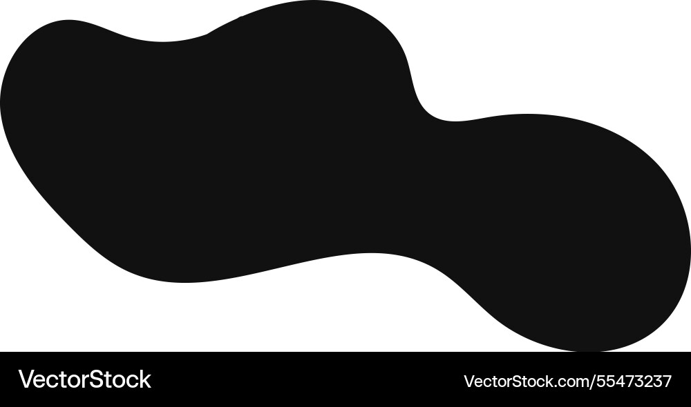 Simple minimal horizontal black irregular shape Simple minimal horizontal black irregular shape Vector Image