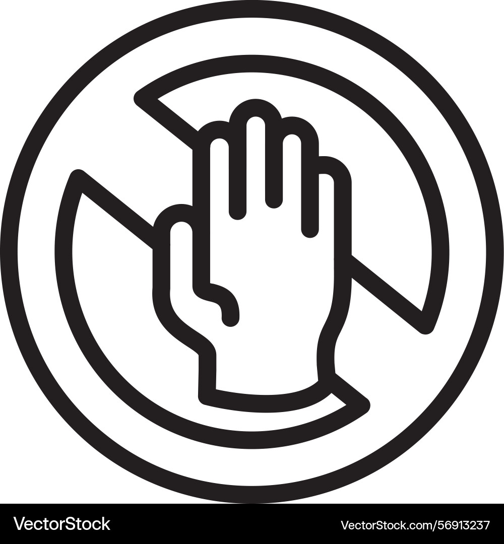 Stop linear style icon design Vector Image