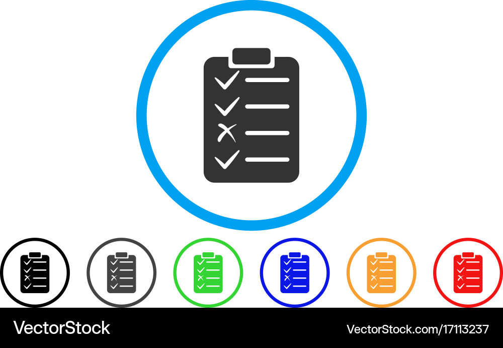 Task list rounded icon Vector Image
