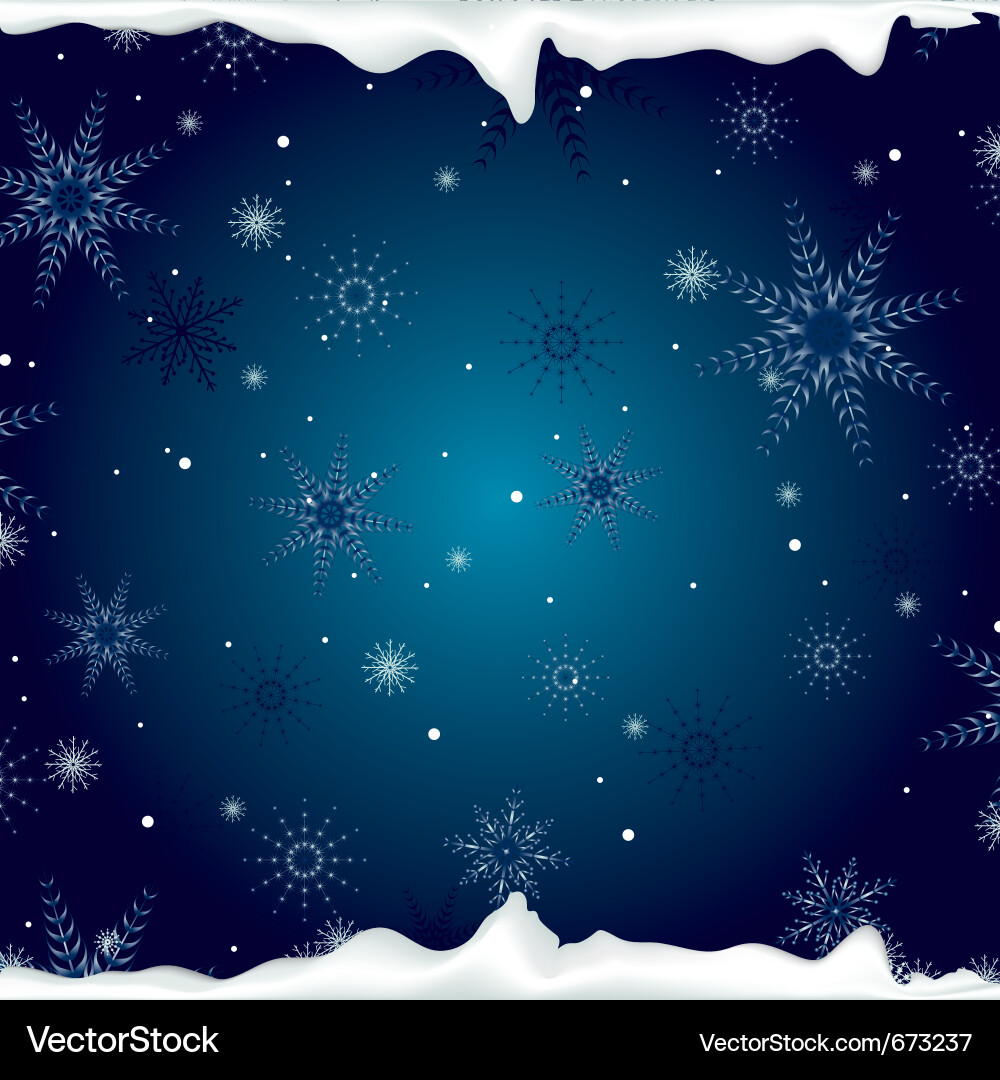 Winter Snowflake Background Vector Image