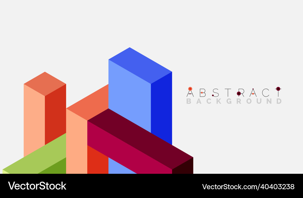 Abstract background 3d cubes cubic elements vector image
