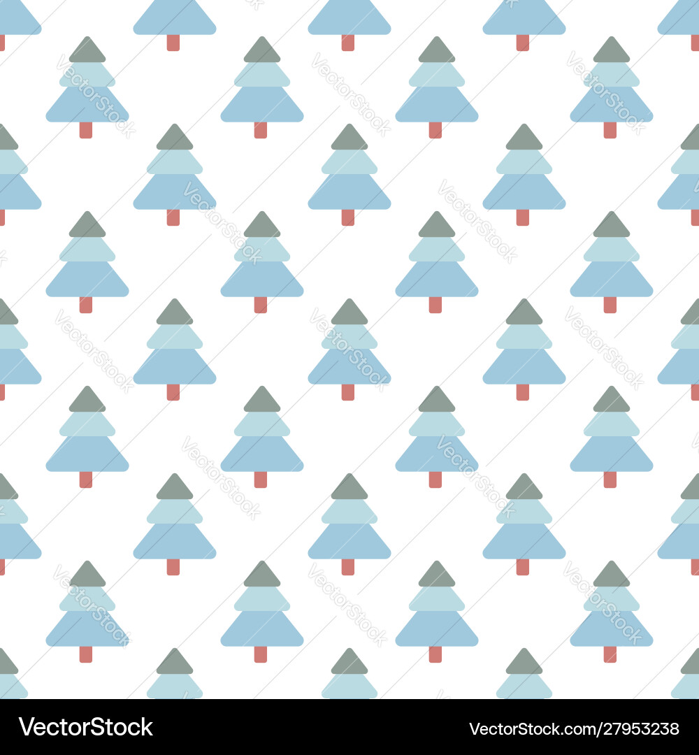 Christmas winter forest landscape seamless Christmas winter forest landscape seamless vector image