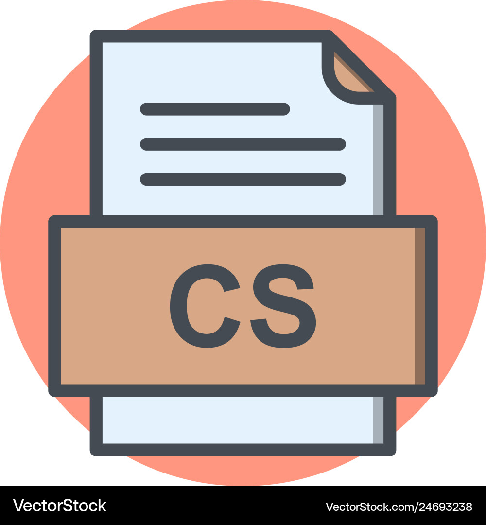 Cs file document icon Vector Image