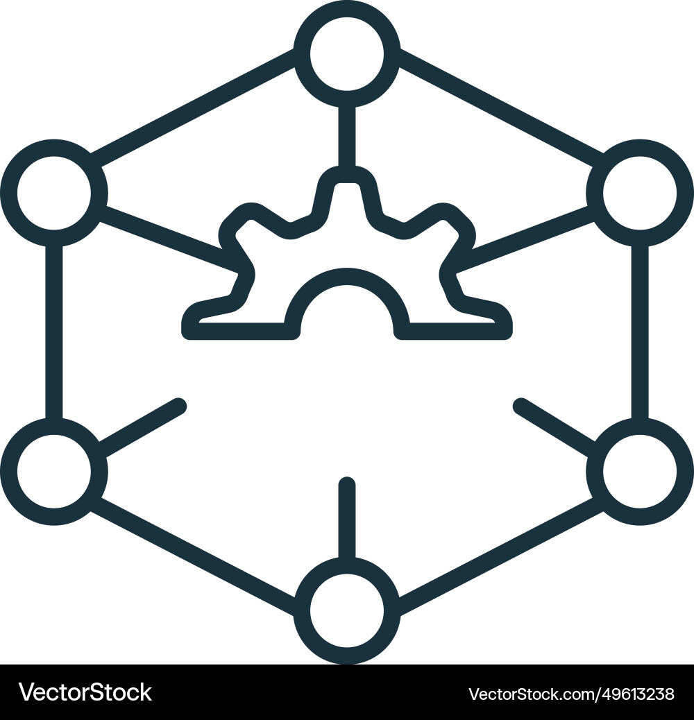 Dao icon monochrome simple sign from blockchain Dao icon monochrome simple sign from blockchain vector image