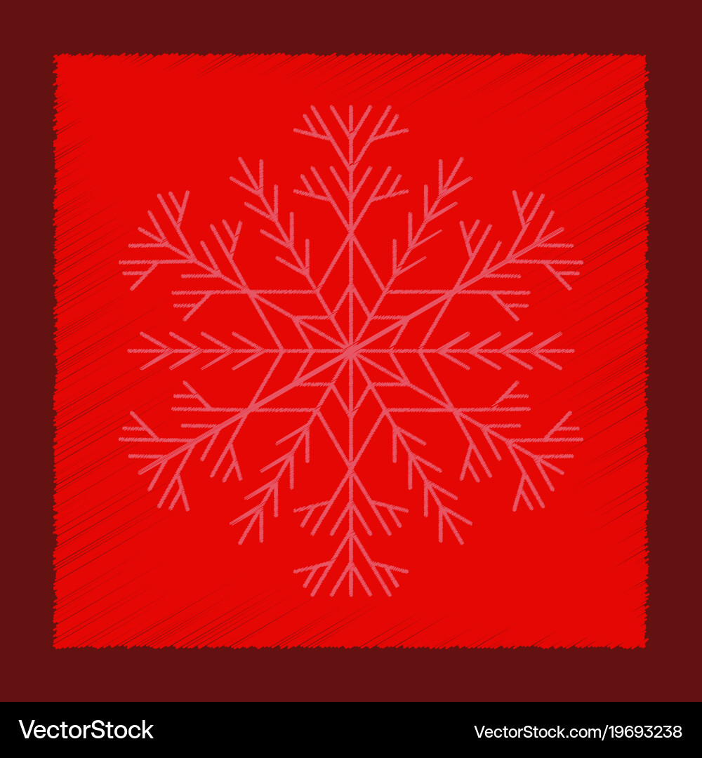 Flat shading style icon snowflake Vector Image