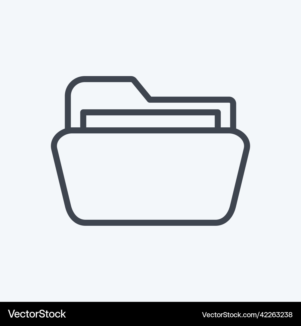Icon folder 2 suitable for web interface symbol vector image