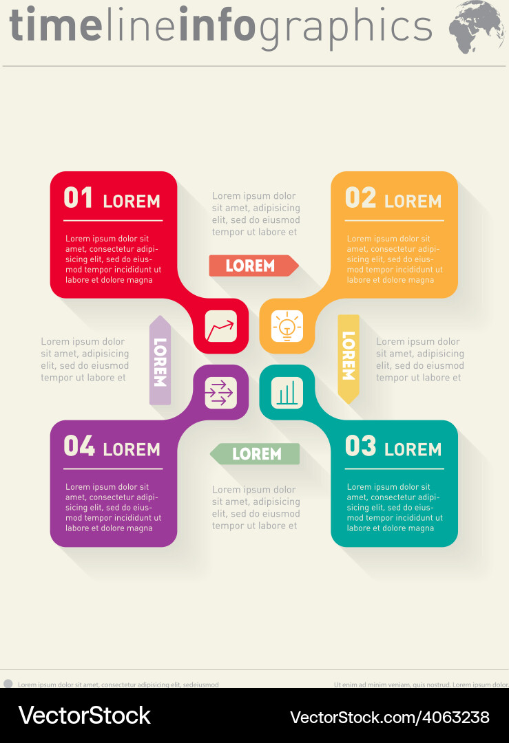 Infographic with icons web template for diagram Vector Image