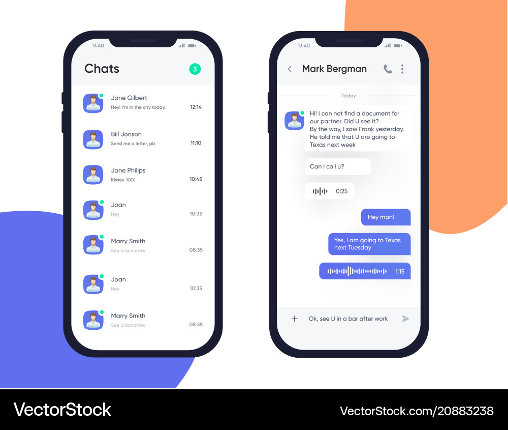 Modern Chatbot UI - Mobile App Concept vector image
