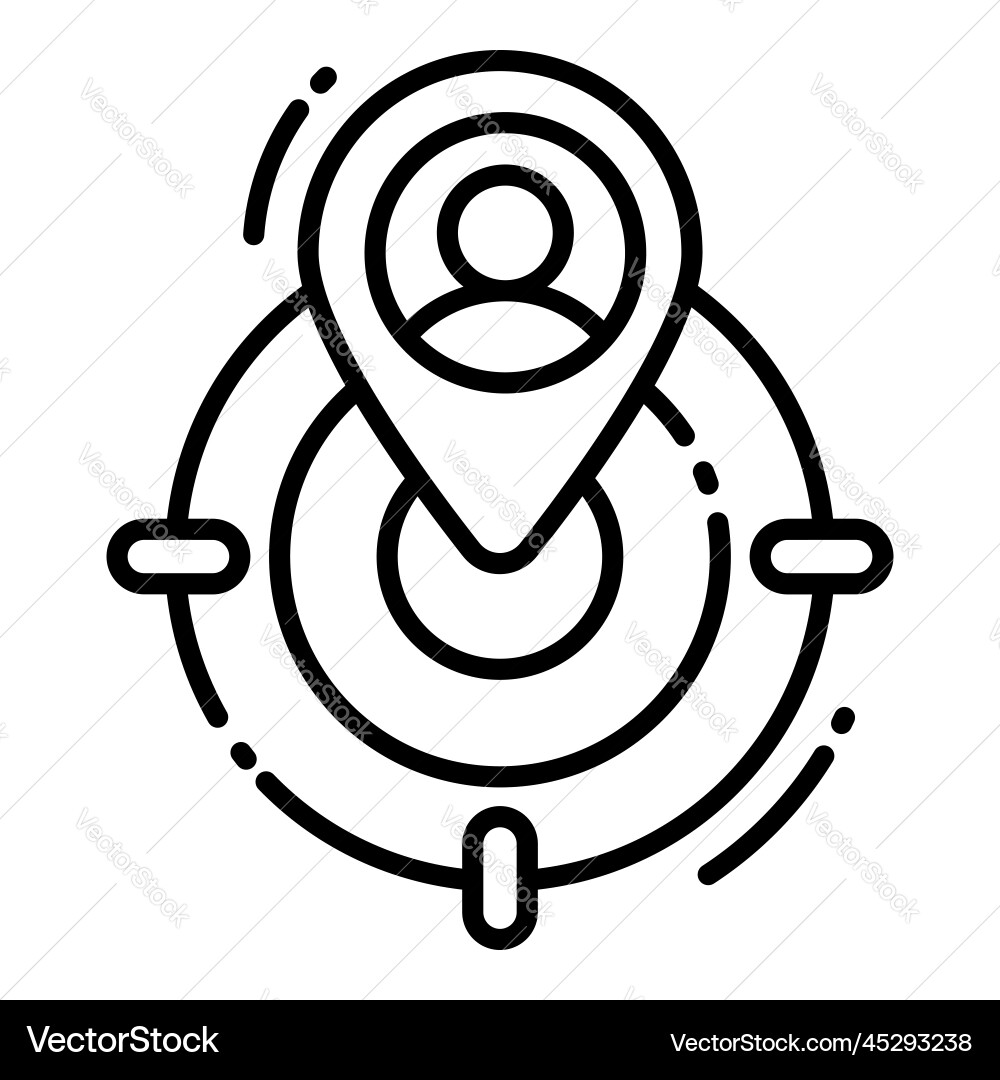 Position targeting icon related map location Vector Image
